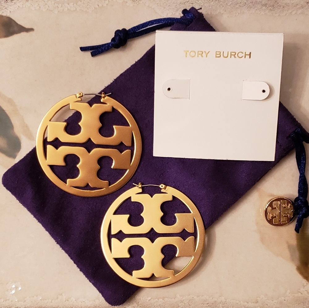 NWOT Tory Burch "Miller" Hoop Earrings